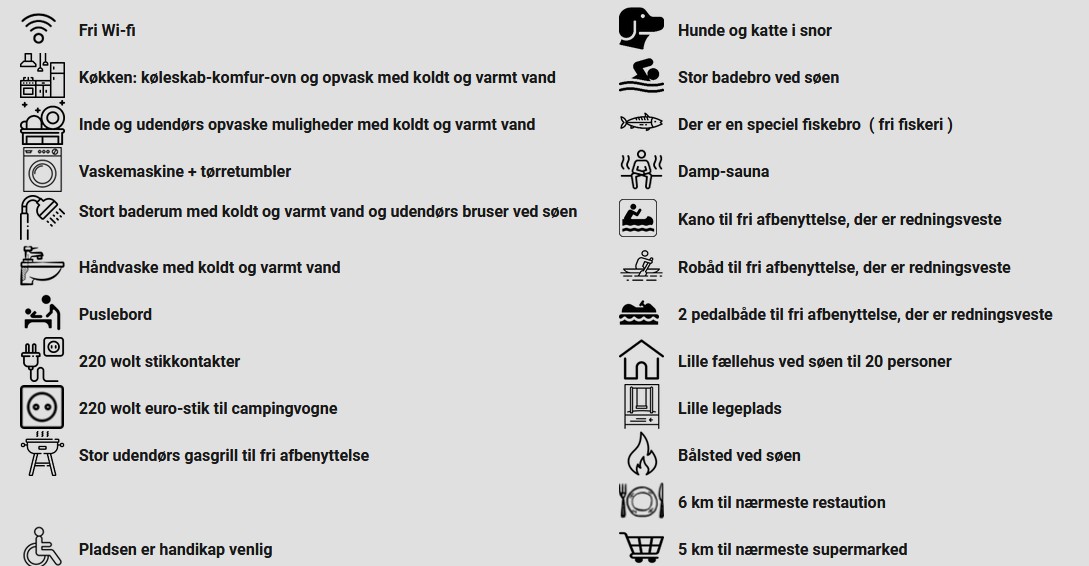 Facaliteter på vedsø